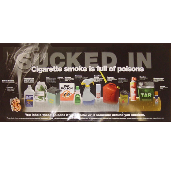 Sucked in Cigarette smoke is full of poisons