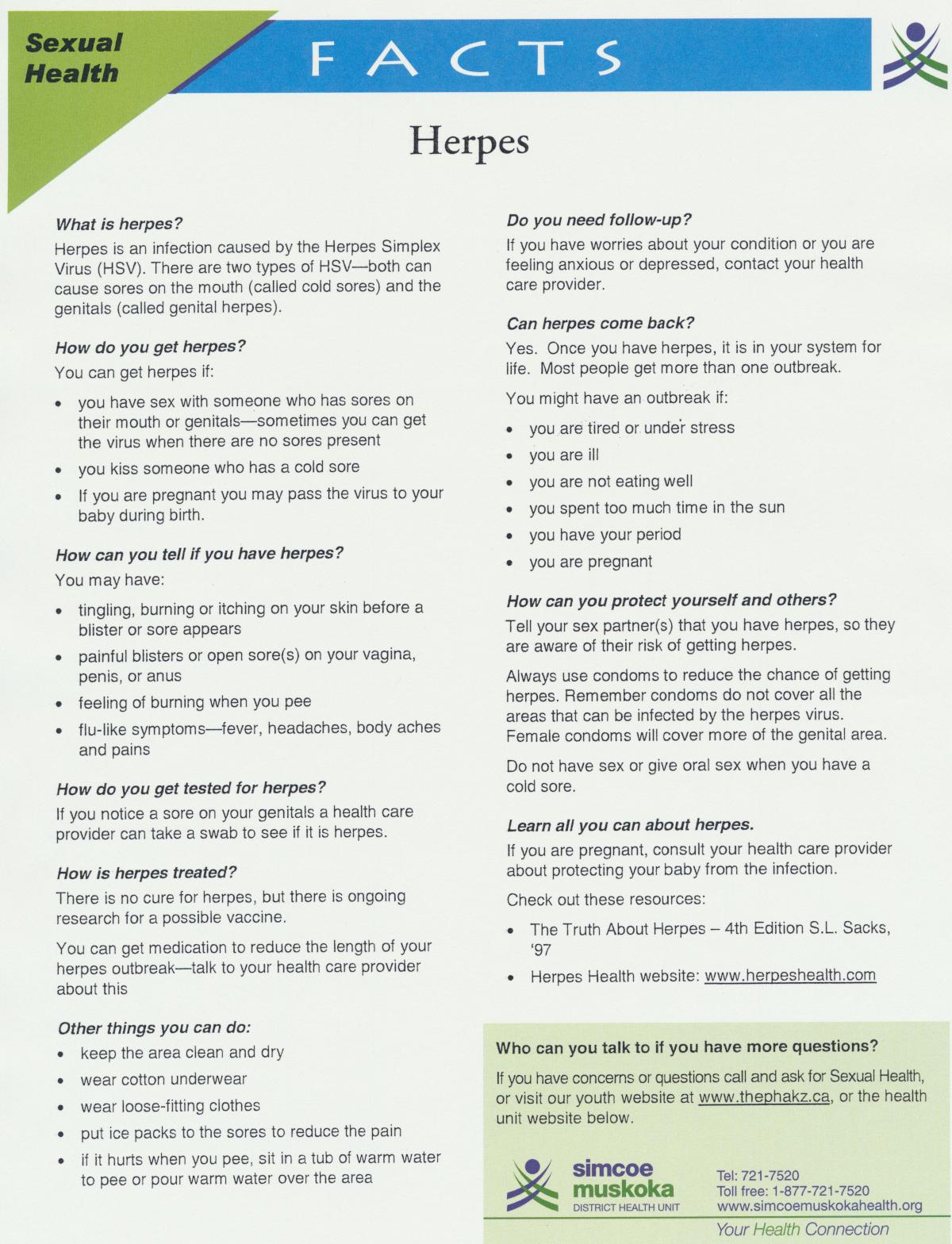 Sexual Health Facts - Herpes