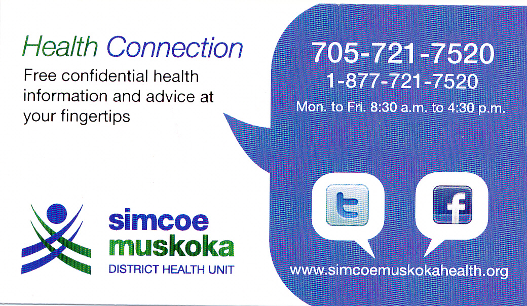 Health Connection business cards