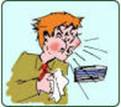 man sneezing