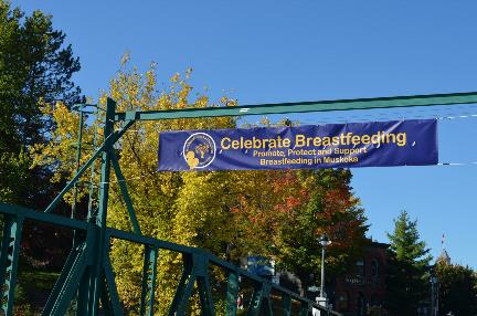 Banner across King William Street Bridge, Huntsville