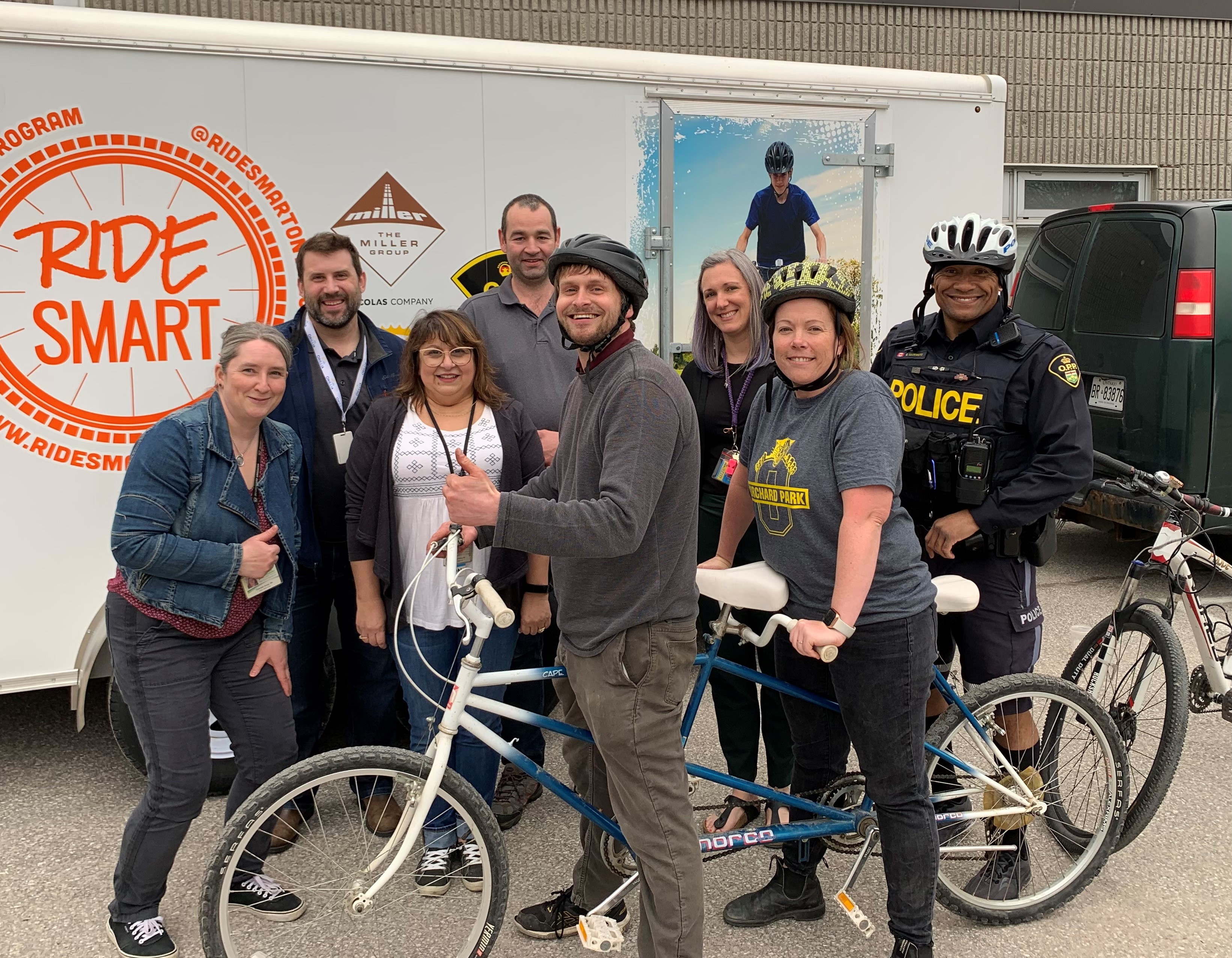 a photo of the adults that put together the bike event