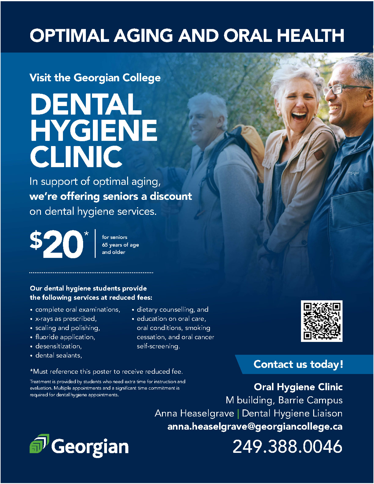 GeorgianCollenegeSeniorDentalFlyer-offering $20 on services for seniors