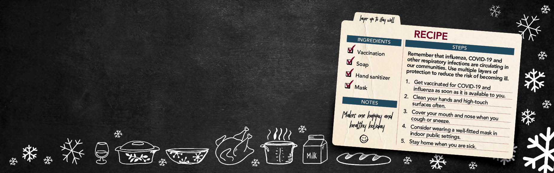 Happy Holidays - Recipes to stay safe