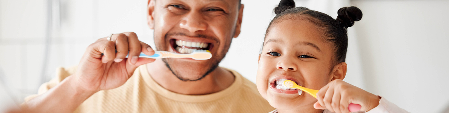 Photo of boys brushing teeth