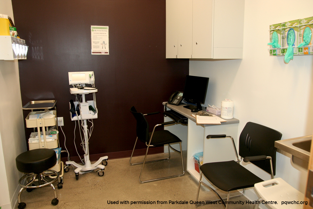 Parkdale Queens West Clinical Assessment room